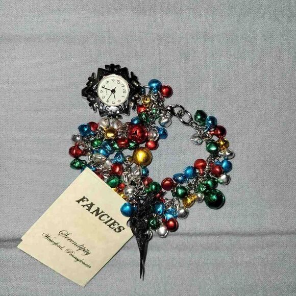 Bracelet watch with bells and a snowflake face - Picture 1 of 1